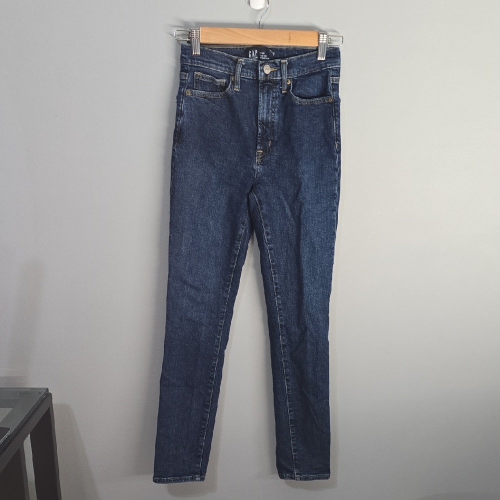 Gap‎ Jeans Women's Size 00 Size 24 Blue High Rise Vintage Slim